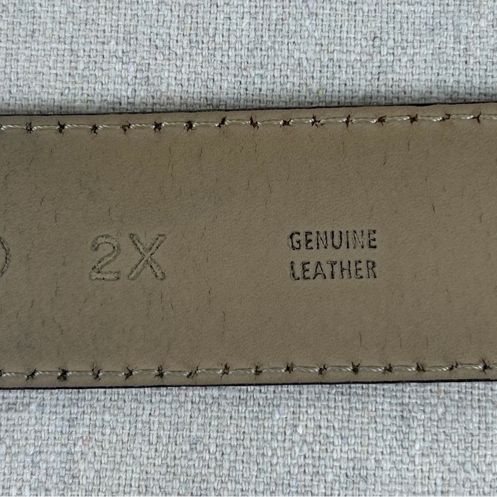 Talbots Women’s Size 2X Black Leather Belt with Silver Buckle - Picture 4 of 10